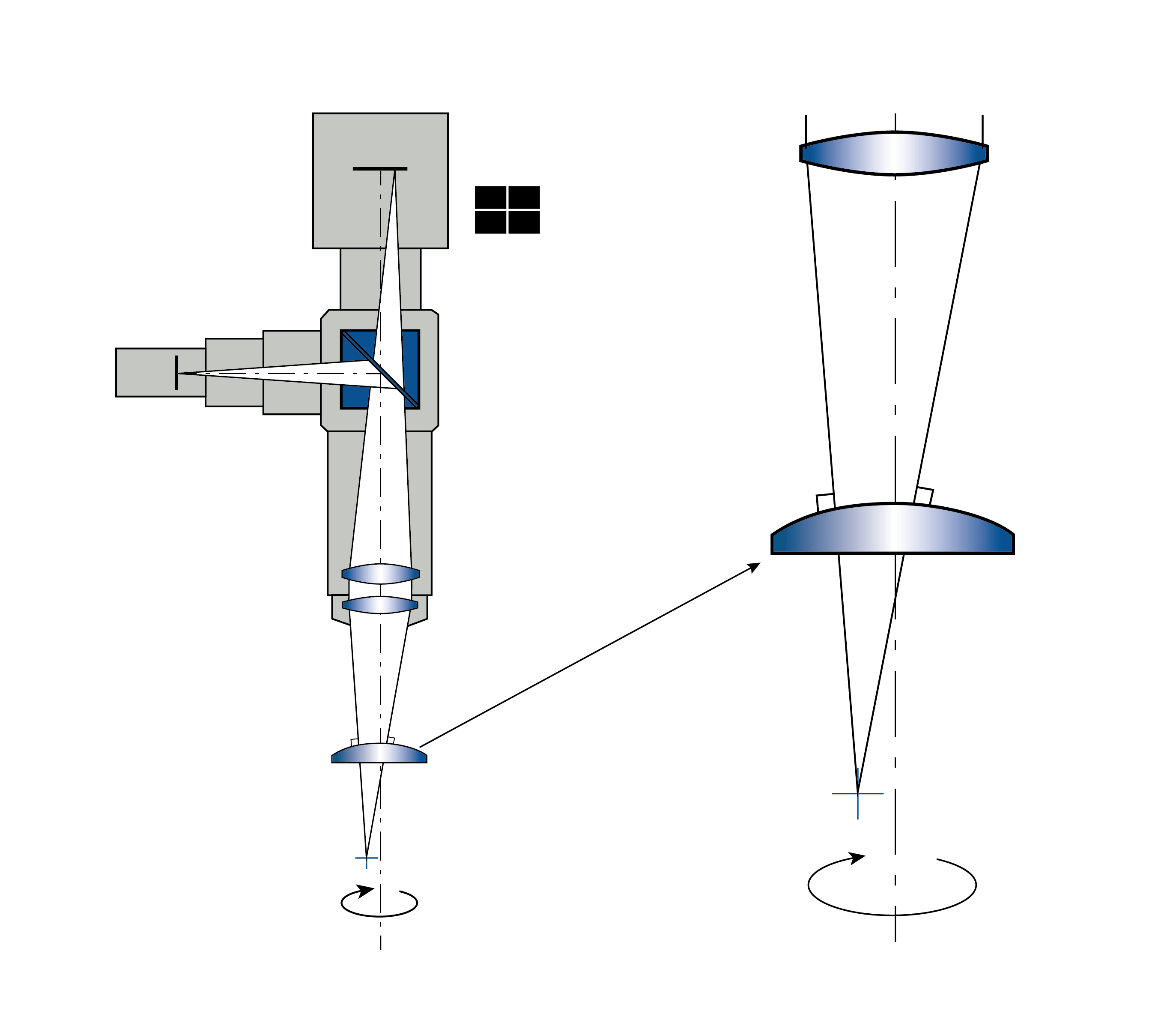 Illustration of the measurement in reflection