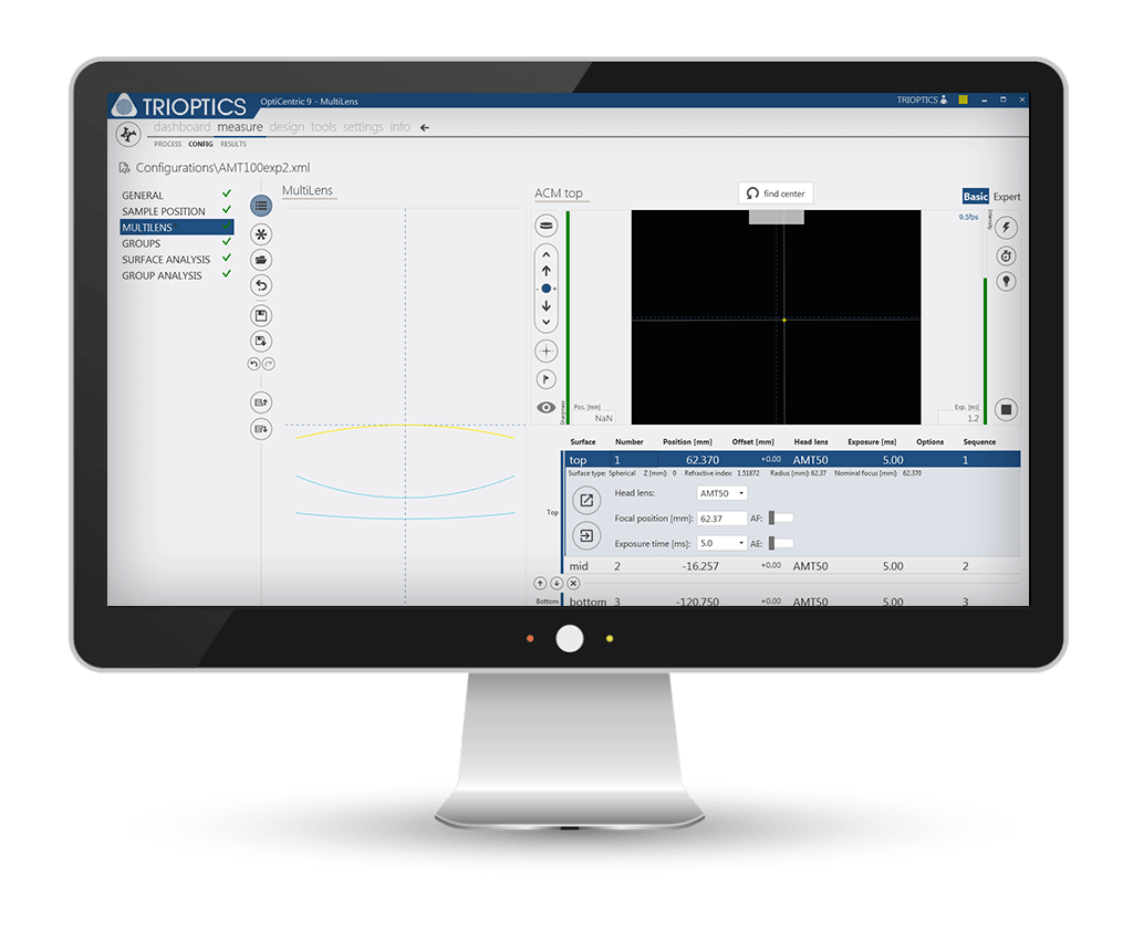 OptiCentric® software